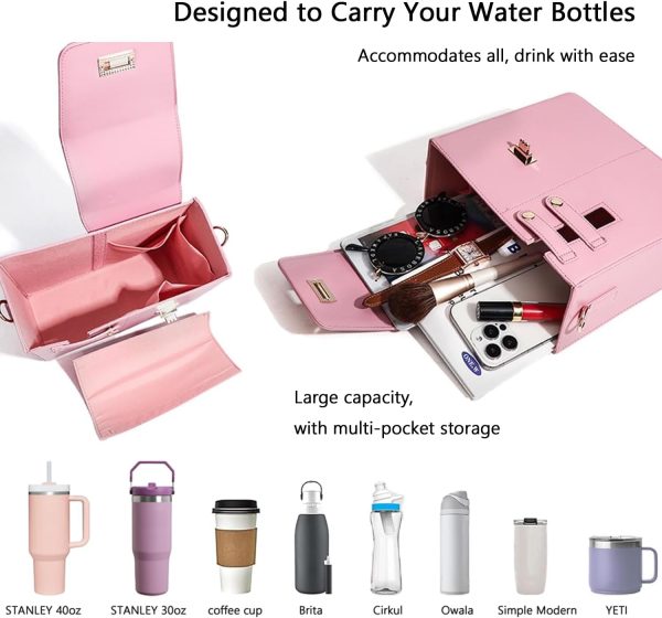 Vintage Spring Flowers Luggage Travel Cup Holder for Beverages, Free Hand Drink Carrier, Convenient Foldable Universal Suitcase Drink Holder for Coffee Mugs, Travel Accessories Gifts - Image 2