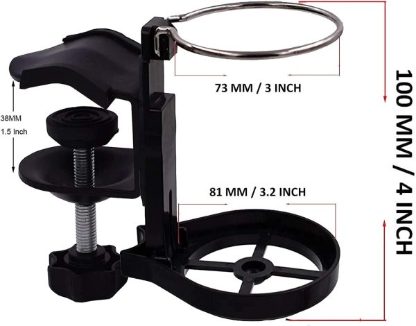 Mobility Cup Holder For Adults - Portable Drink Holder for Wheelchair - Compatible with Walker, Rollator, Transport Chair or Scooter - Easy to Install, Removable, Adjustable & Foldable Cup Carrier - Image 2