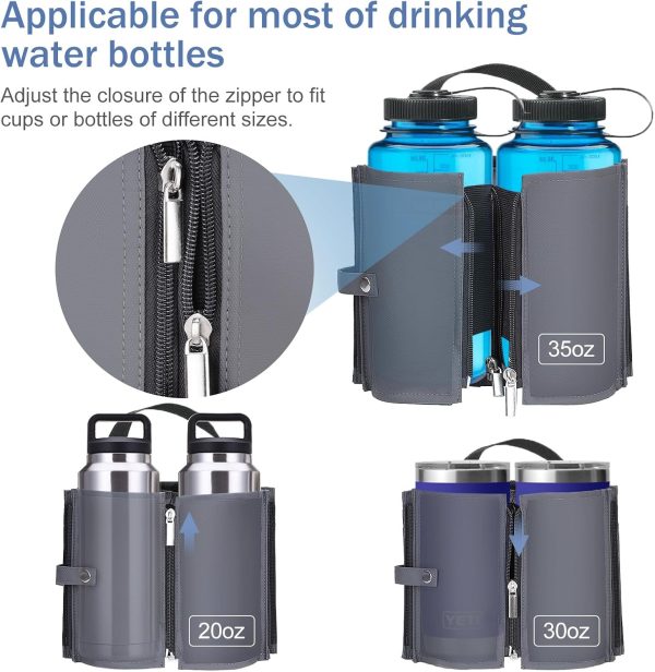 Luggage Cup Holder, Travel Gear, Drink Carrier Hold Two Coffee Mugs, Fits Roll On Suitcase Handles, Travel Accessories, Luggage Cup Holder for Suitcases, Travel Must Haves, Traveling Essentials - Image 2