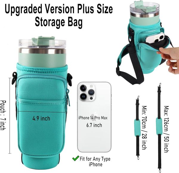 Travel Luggage Cup Holder, Airplane Drink Caddy Holder Attachment Bag, Portable Carry-on Drink Carrier, Travel Essentials Accessories for Flying Gifts (Purple) - Image 2