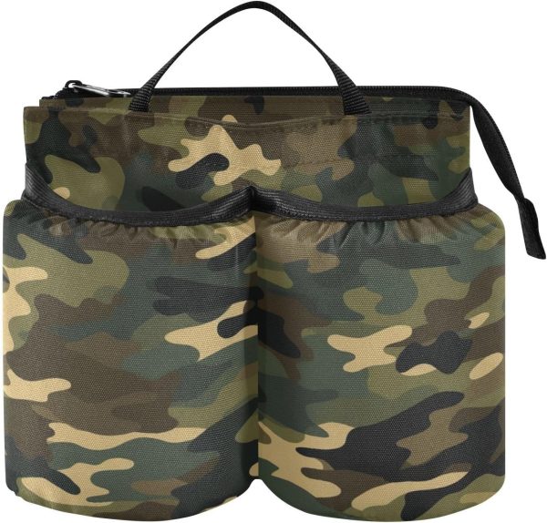 Military Camouflage Luggage Cup Holder for Suitcases Free Hands Drink Carrier Caddy with Handle Luggage Travel Cup Holder for Business Travelers