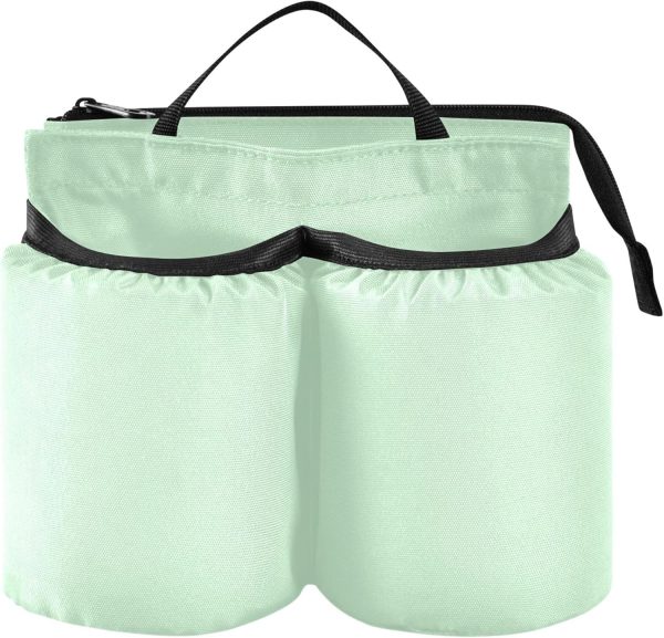 Mint Green Luggage Cup Holder, Portable Suitcase Drinks Beverage Holder for Flight Attendant, Universal Travel Accessories