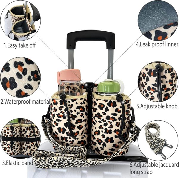Cup Holder Suitcase Foldable Brown and Black Regular Lattice Luggage and Travel Accessories Travel Gifts for Suitcase Attachemt maleta de sombreros para - Image 2